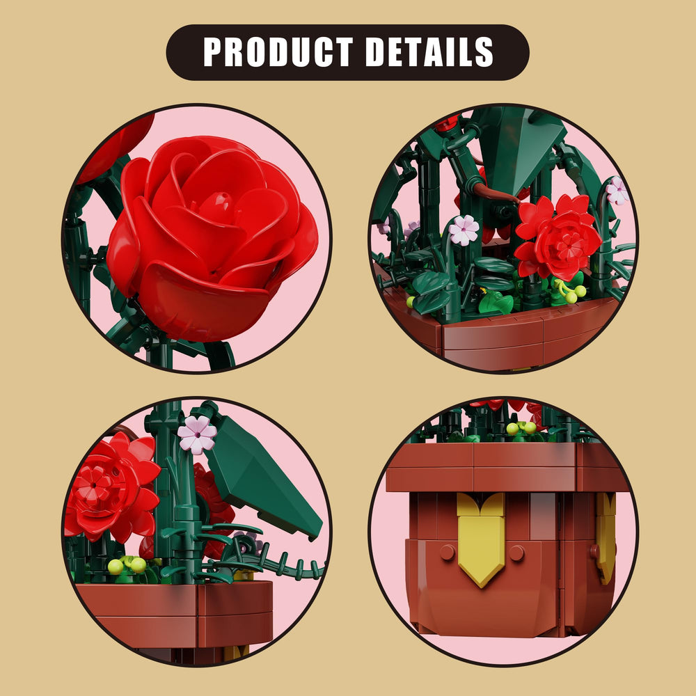 EITOLNR Rose Buds Close-Up captures budding details for lifelike look.