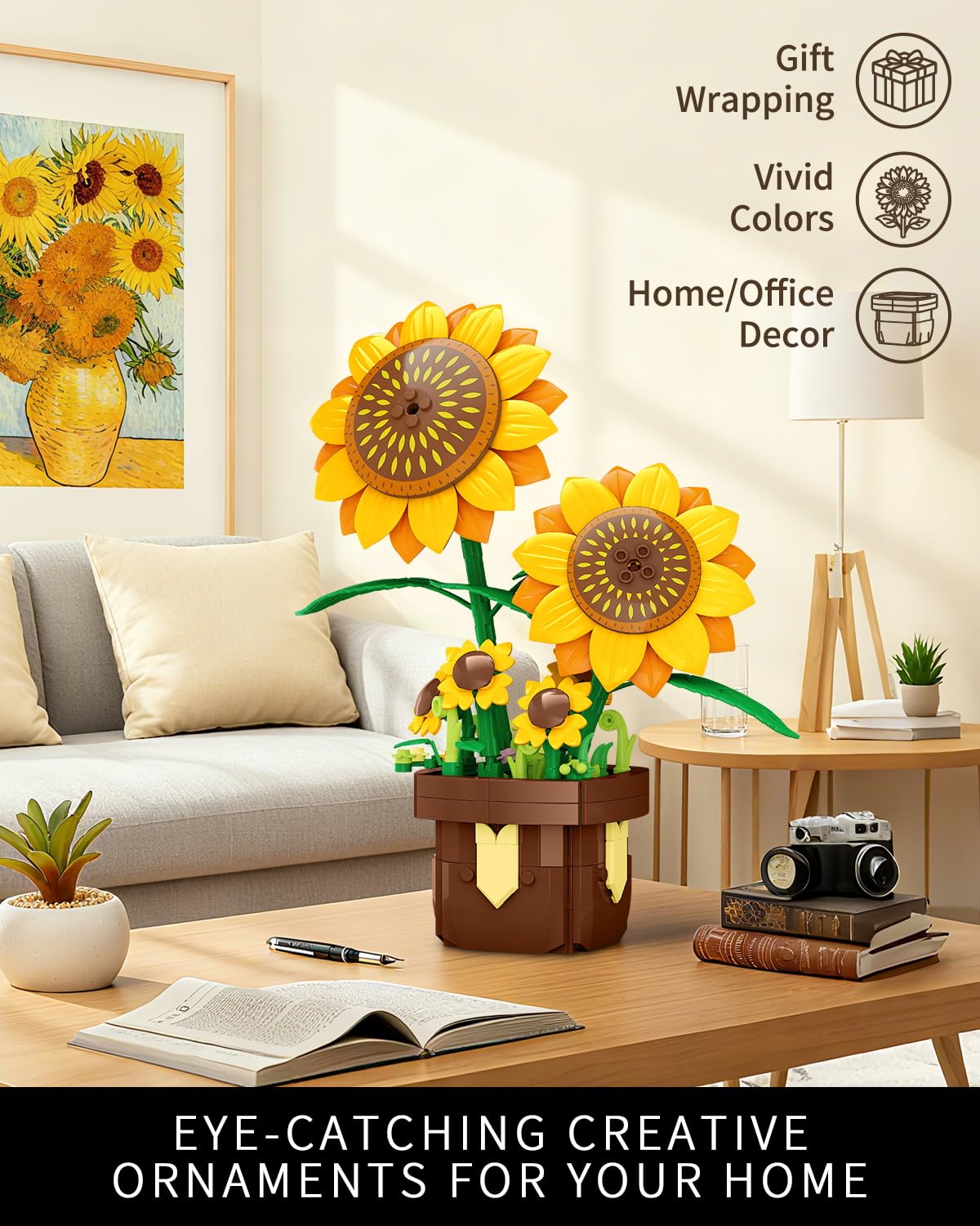 EITOLNR Sunflower Building Set includes a clear manual to aid easy assembly.