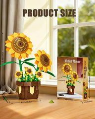 EITOLNR Sunflower Building Set suits desks or windowsills as a cheerful focal point.