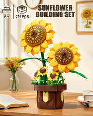 EITOLNR Sunflower Building Set features lifelike flower details for tabletop display.
