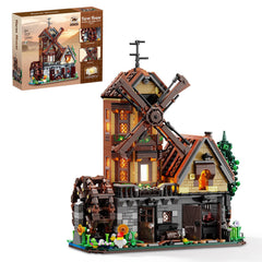EITOLNR windmill exterior cabin highlights rustic charm for display and conversation starters.