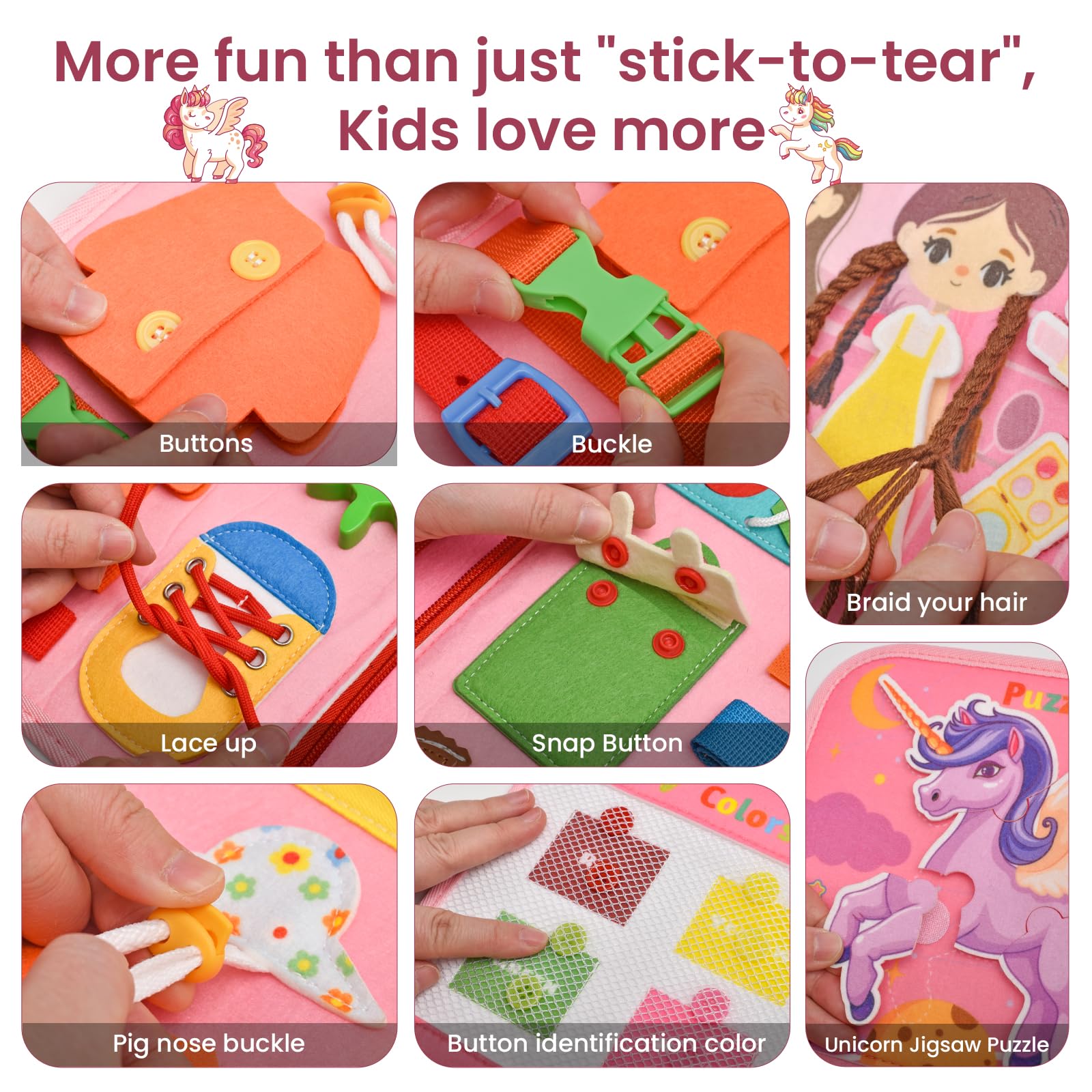 Ejanmilar Busy Book color and shape matching supports early cognition
