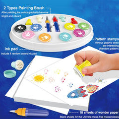 EJFOIEJ 8-color paint set for vibrant, mess-free mixes.