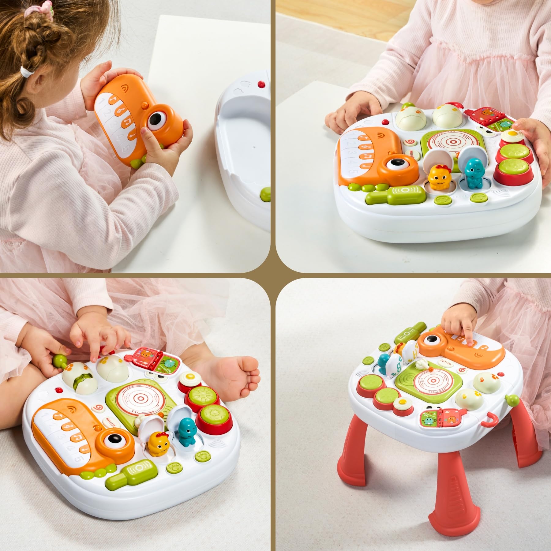eJog Pup Baby Activity Table floor play engages kids during seated sessions