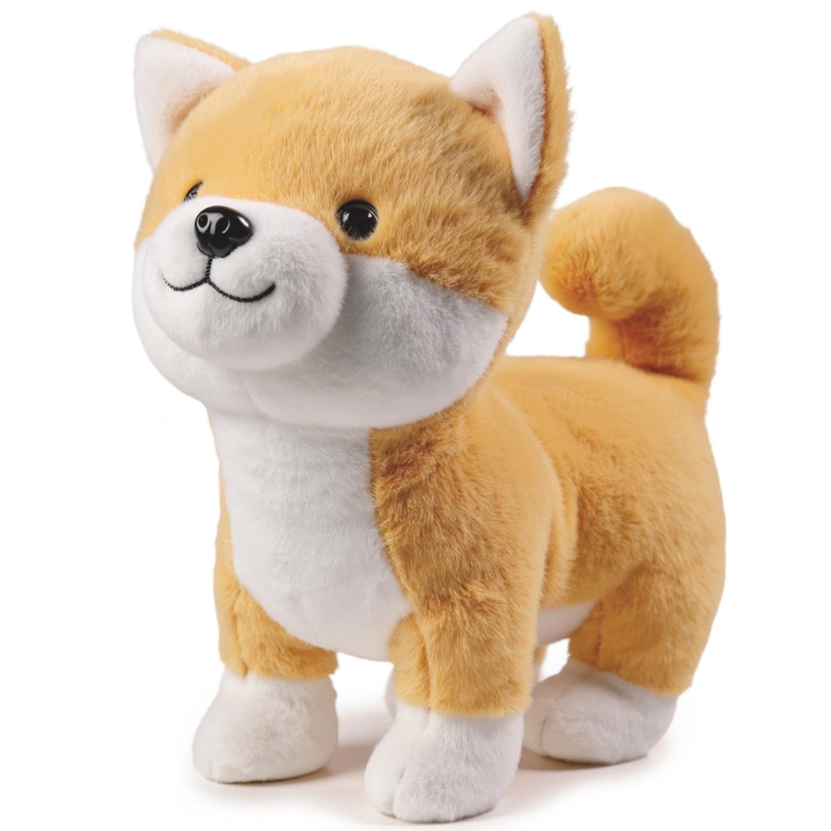 eJog Pup electronic plush puppy toy, front view, ideal for cuddling and gentle exploration.
