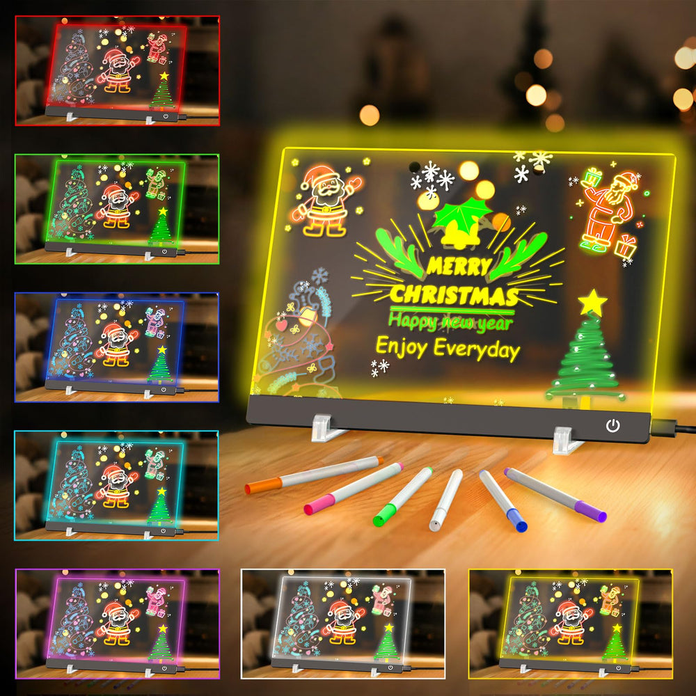 EKAREY 7-color LED drawing board glowing to spark creativity