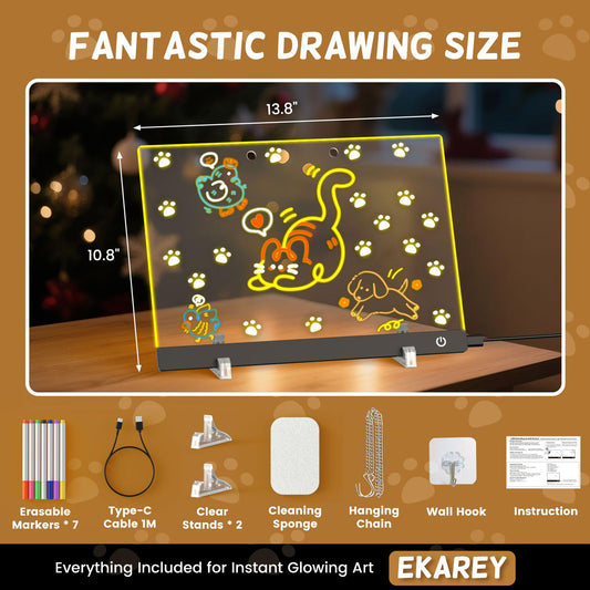 EKAREY dry erase board with large writable area for notes