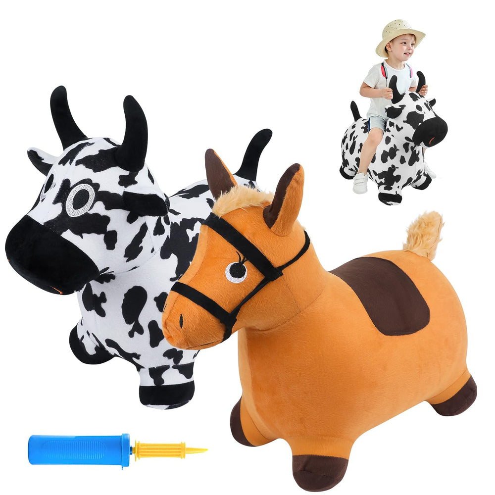 EKEPE bouncy hopper cow for safe outdoor play and active fun.