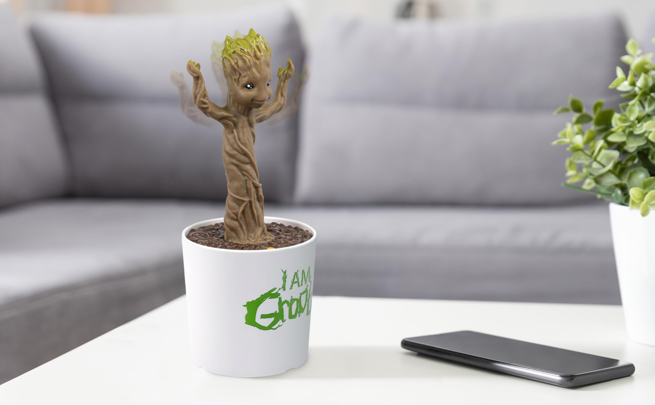 eKids Baby Groot in pot design suitable for desk and bedside display