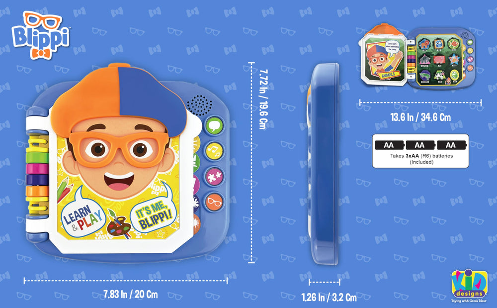 eKids Blippi Book lightweight, durable design fits little hands