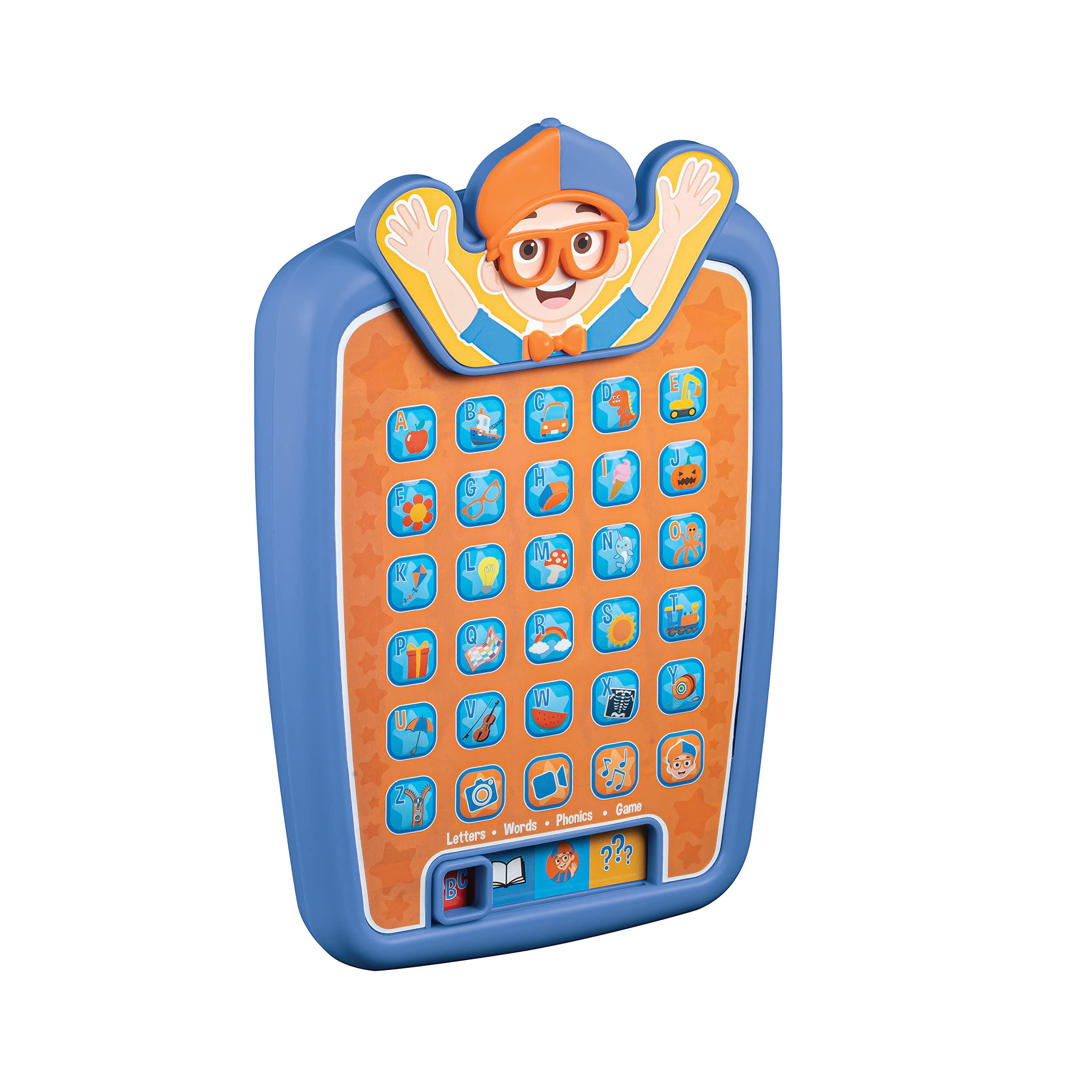 ekids Blippi tablet travel-friendly design ideal for road trips and flights.