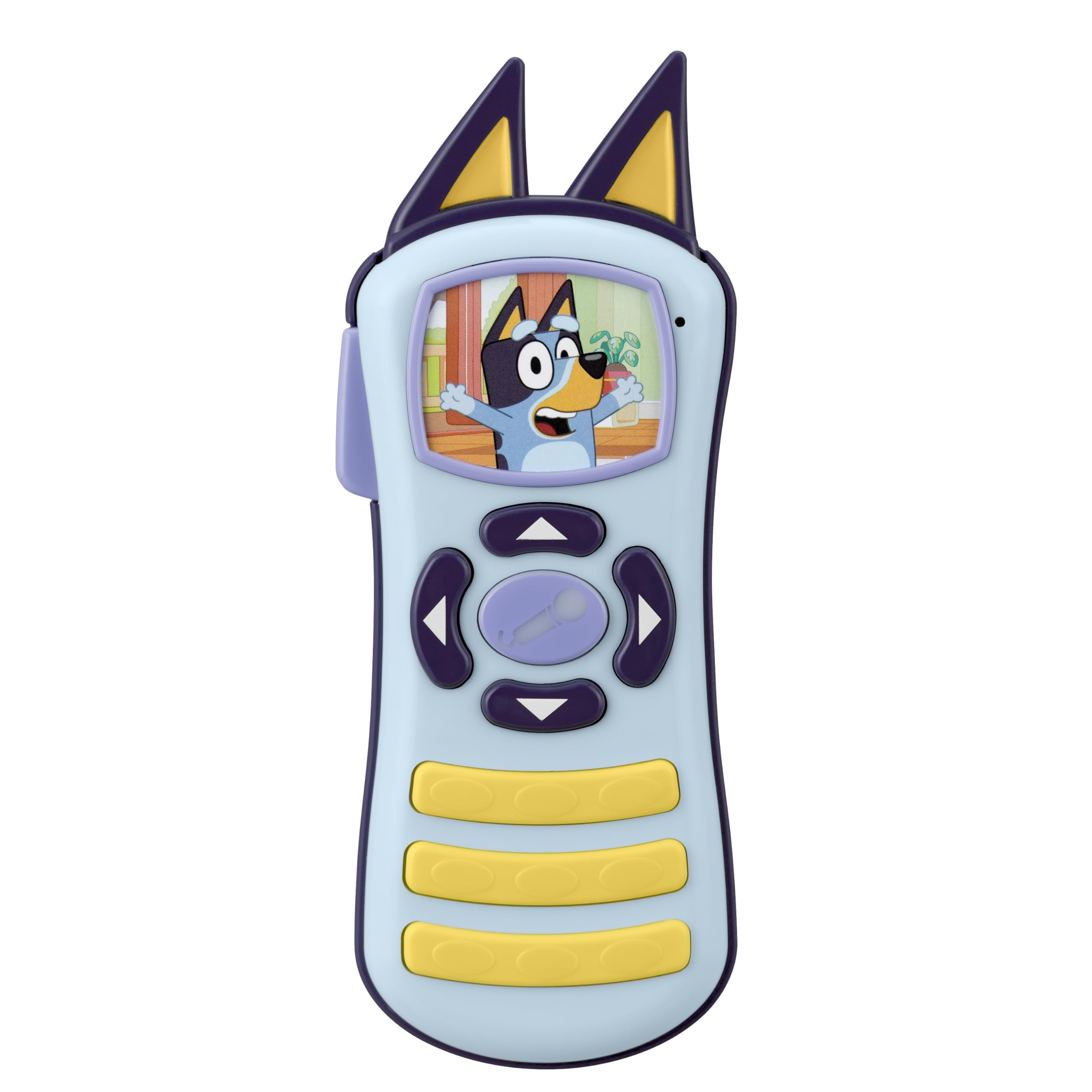 ekids Bluey remote control toy front view showing kid-friendly controls for toddlers.