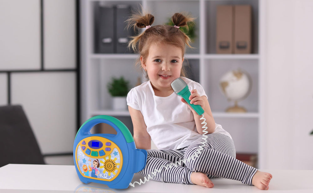 ekids built-in music list panel with 20+ kid-friendly songs