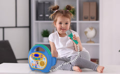 ekids built-in music list panel with 20+ kid-friendly songs