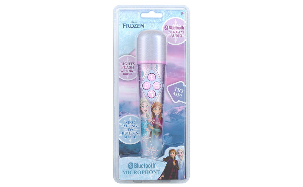 eKids Disney Frozen karaoke microphone light show flashing to the beat