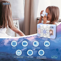 ekids Disney Frozen kids camera back view and battery area