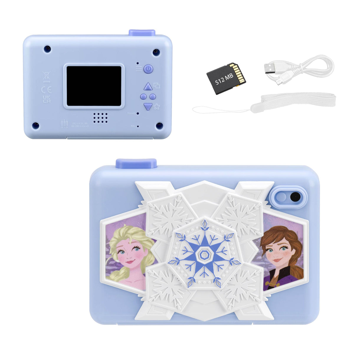 ekids Disney Frozen kids camera front view with kid-friendly controls