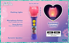eKids Gabby’s Dollhouse microphone lightweight design for at-home or on-the-go karaoke.