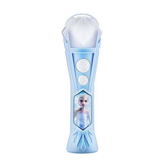eKids Frozen Sing Along Microphone front view with kid-friendly design for easy play