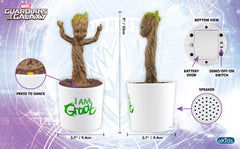 eKids Groot sound-activated dancing toy reacting to music and claps