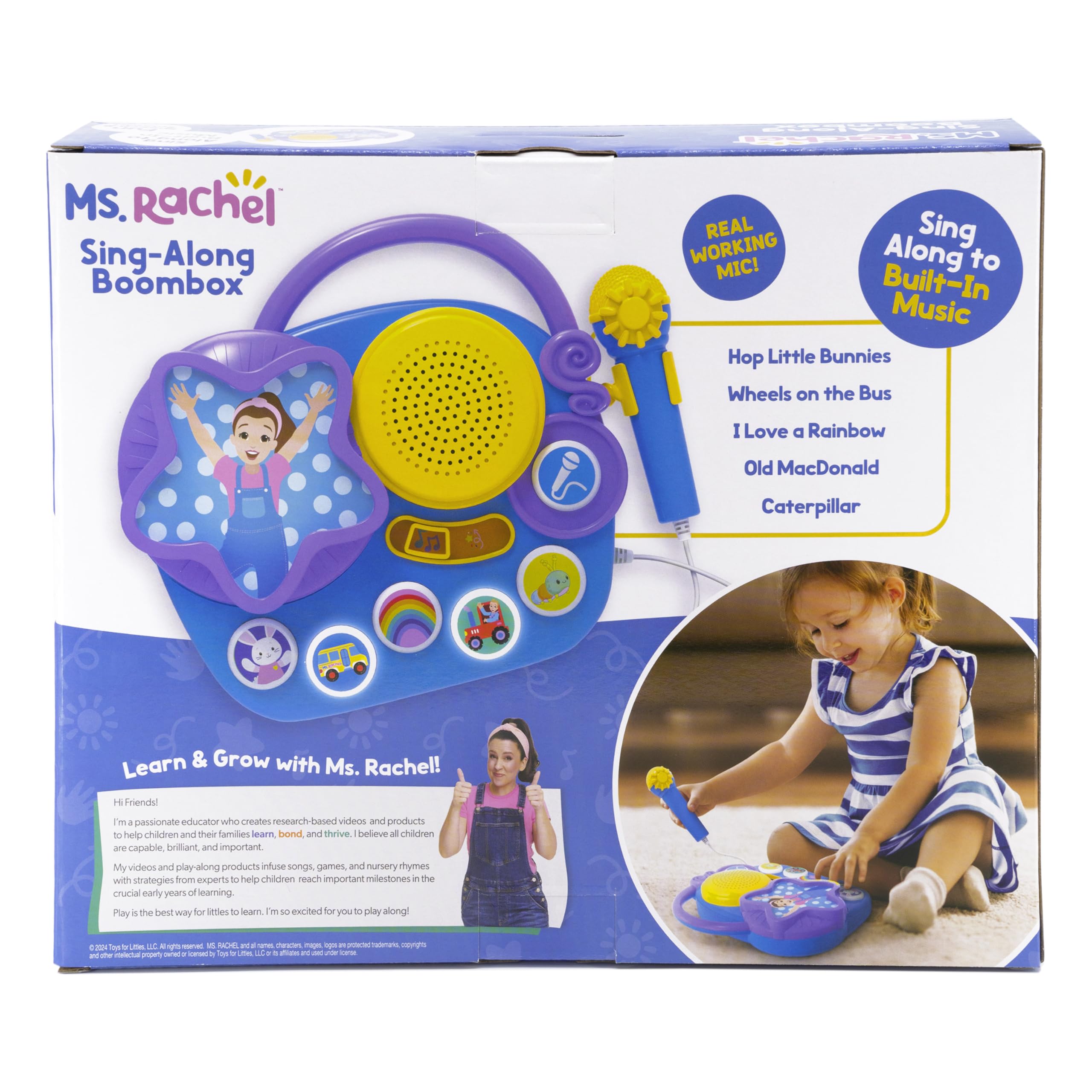 eKids Ms Rachel graphics add playful charm to kids' karaoke sessions