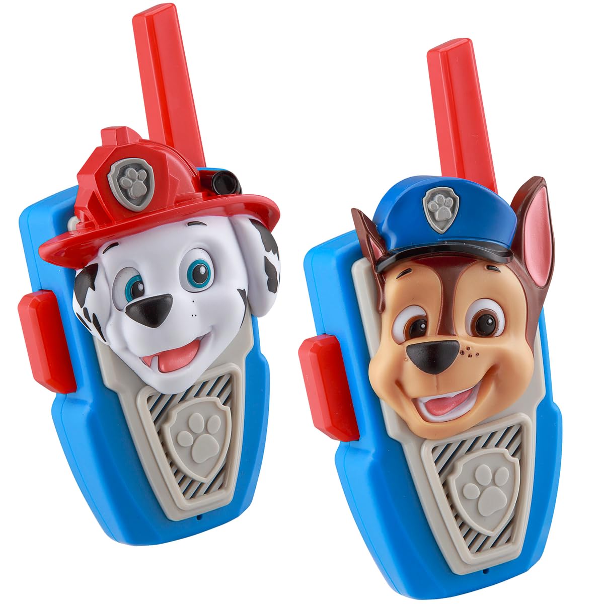 ekids Paw Patrol walkie talkies pair for two-way play and clear communication.