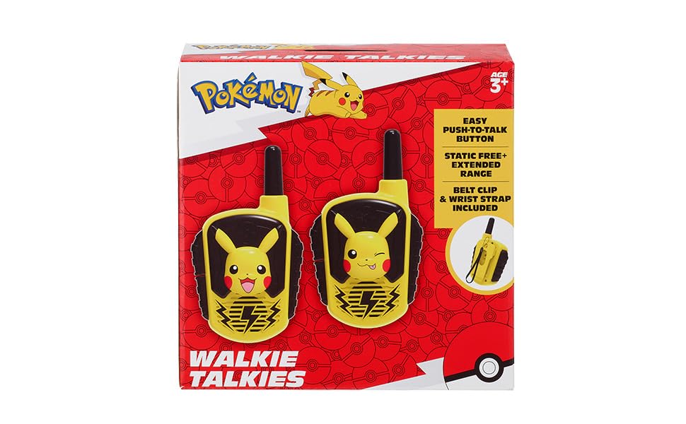 ekids Pokemon walkie talkie durable lightweight build for everyday toys