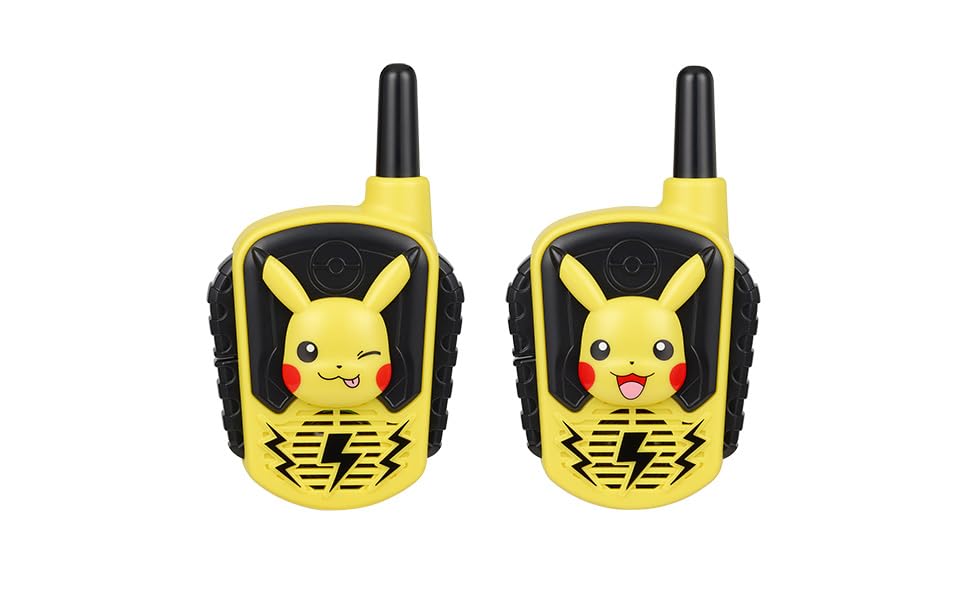 ekids Pokemon walkie talkie Pikachu-design for kid-friendly communication during play