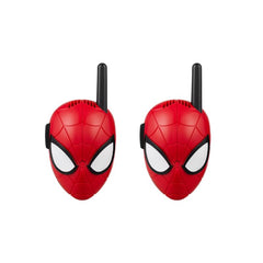 eKids Spiderman walkie talkie graphic for kid-friendly superhero play.