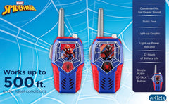 ekids Spider-Man walkie talkie kid-friendly controls for ages 3 and up