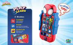 eKids Spidey phone number games, counting practice on the go.