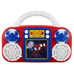ekids Spidey toy music player front view designed for toddlers