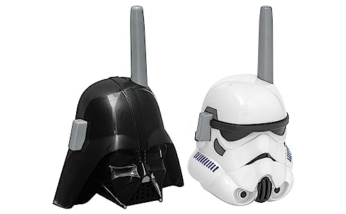 ekids Storm Trooper walkie talkie front view, easy push-to-talk controls.