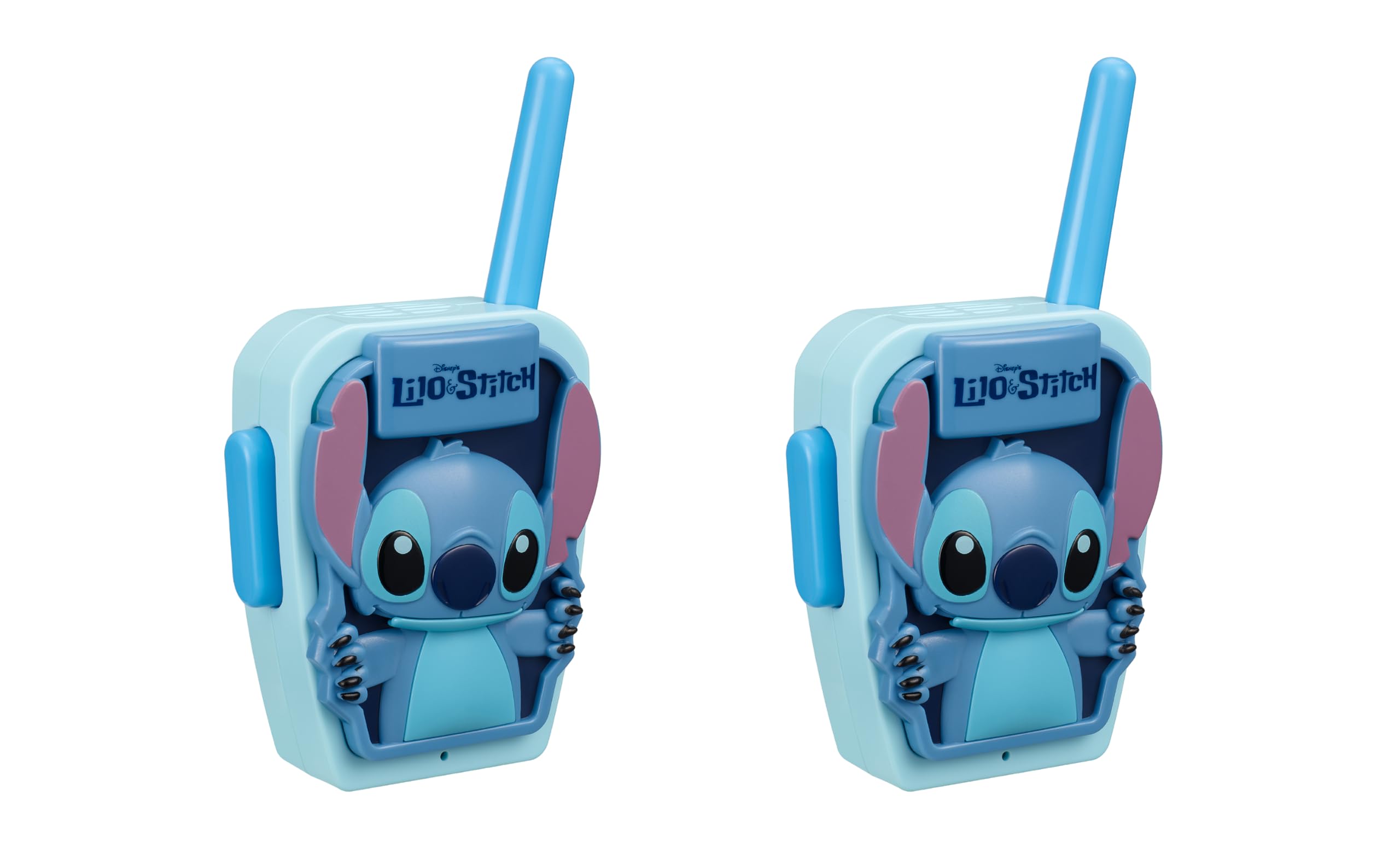 eKids Stitch Walkie Outdoor Play supports versatile use during backyard adventures