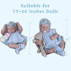 EKOKIZ complete dress set on a 17-20 inch reborn doll.