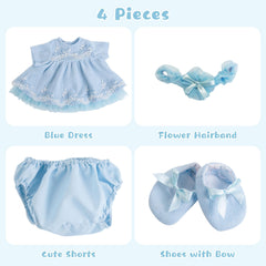 EKOKIZ blue hairband adds cute detail to reborn dolls.