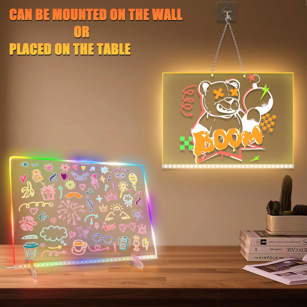 Hanging chain and invisible stands ensure stable desk or wall setup for EKSPRINT board.