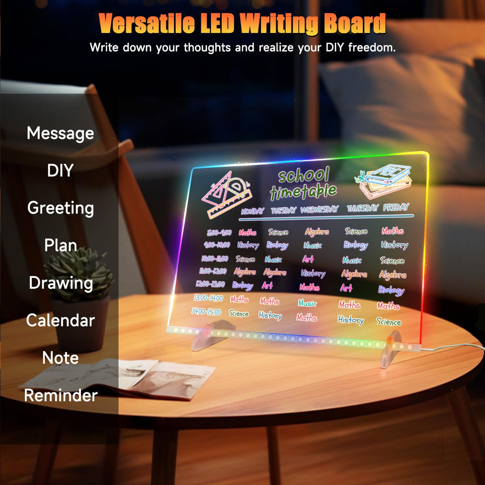 Scratch-resistant surface on EKSPRINT LED Note Board allows smooth writing and easy erasing.