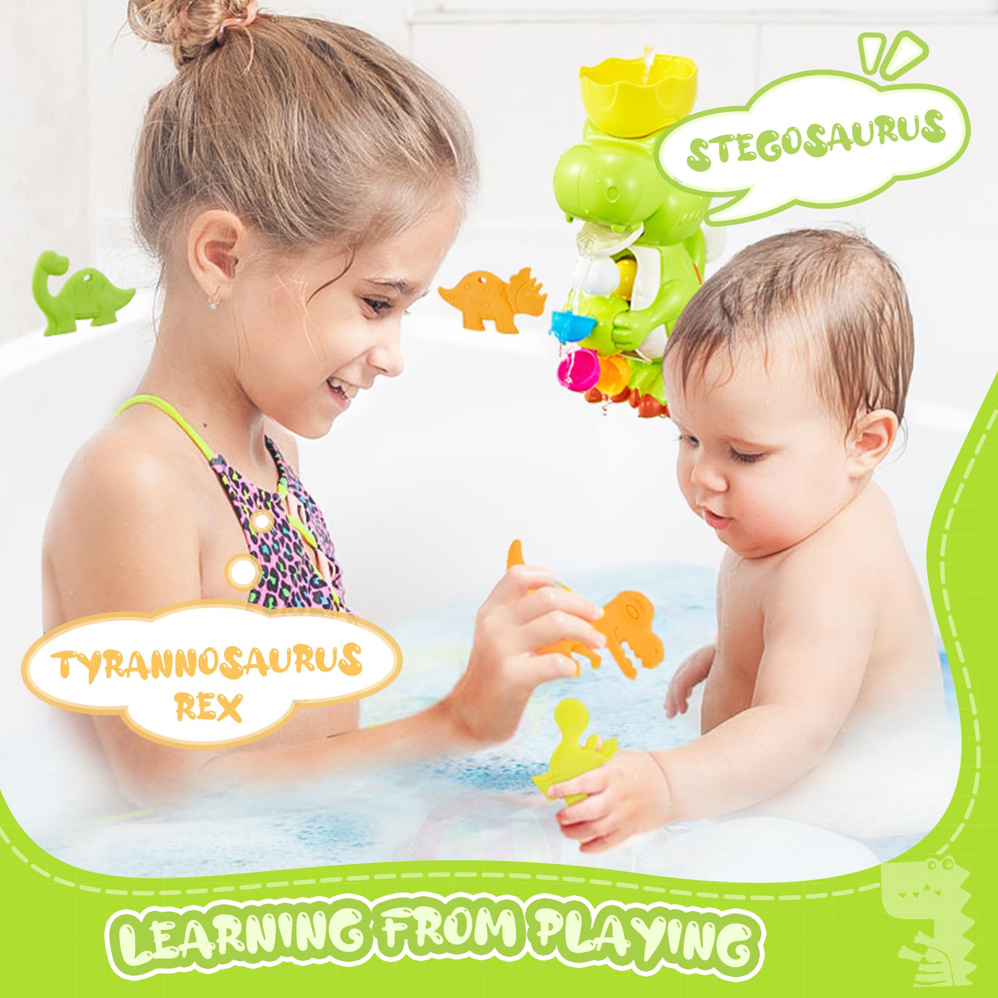 EKU EASYKU dinosaur Stegosaurus bath toy sparks playful scene-building and gentle water motion