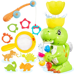 EKU EASYKU dinosaur waterfall bath toy with flowing water and playful sound for bath time