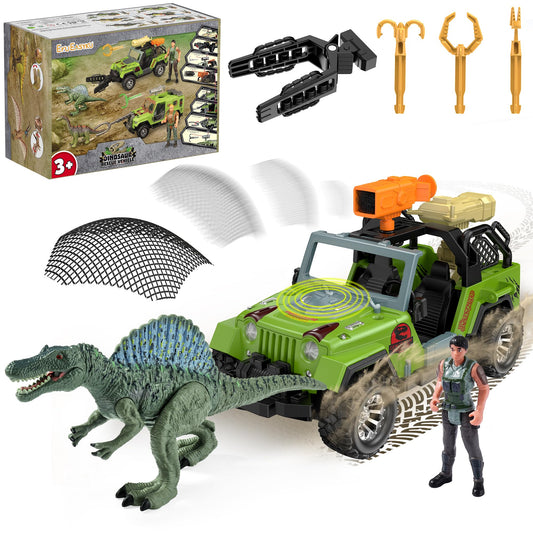 EKU Easyku dinosaur park truck with 10 sounds sparks imaginative pretend play.