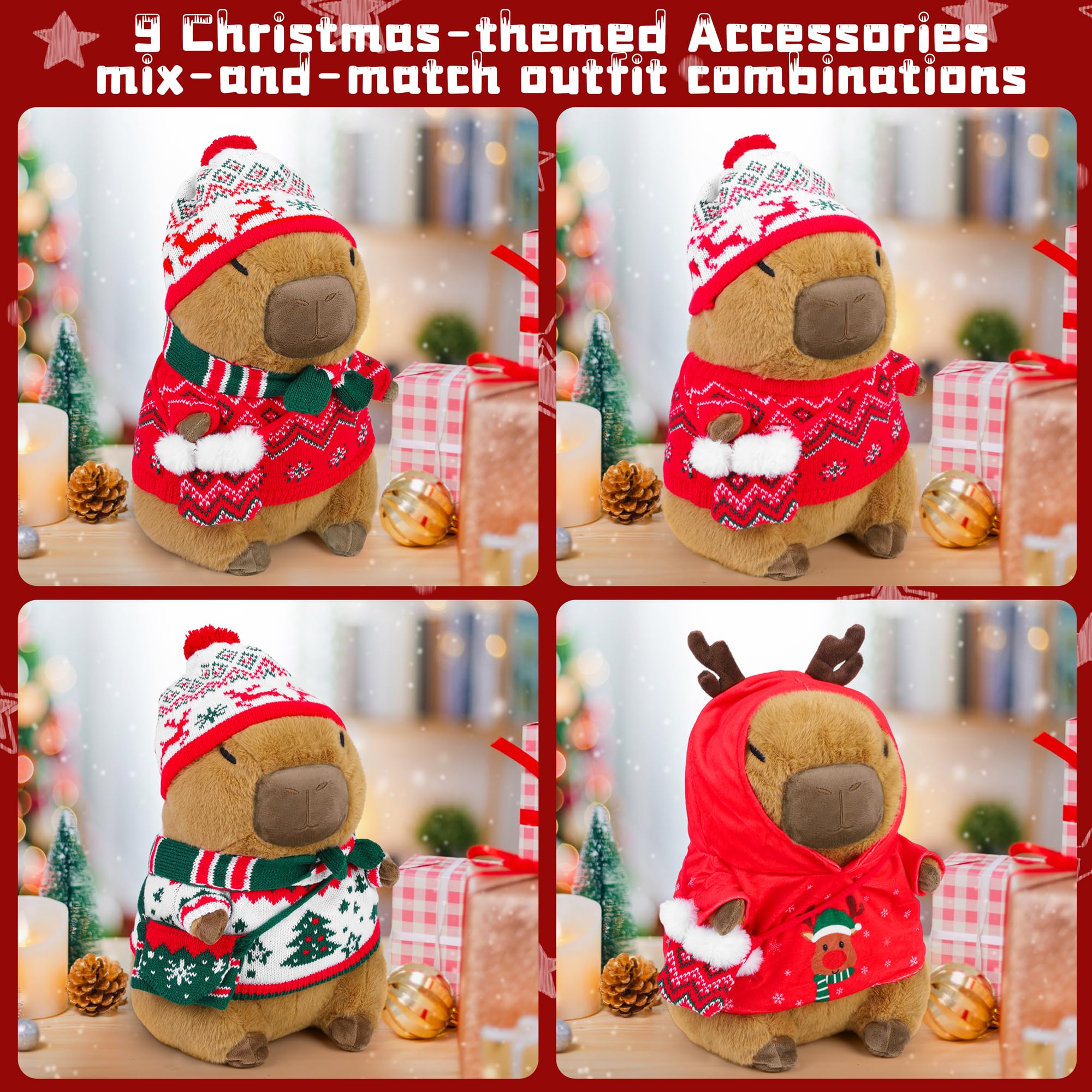 Elcoho capybara backpack accessories for cute holiday decor.