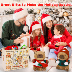 Elcoho capybara plush set on display for holiday cheer