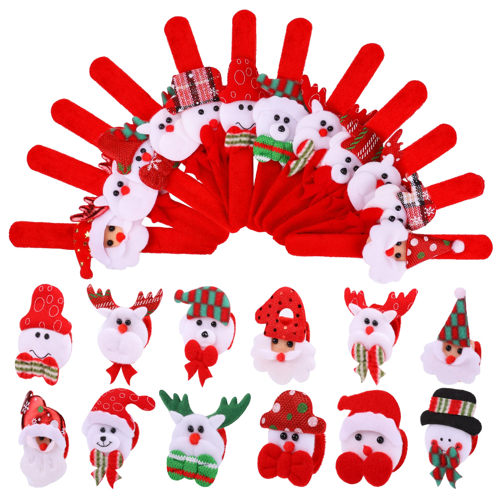 Elcoho Christmas slap bracelet Santa Claus design, ideal for festive gift exchanges