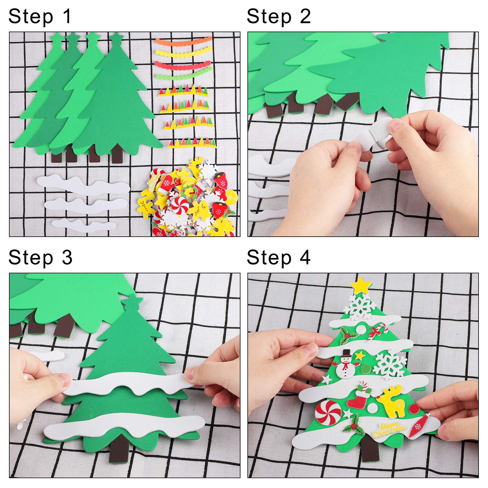 Elcoho DIY Christmas decorations with stickers inspire personalized holiday displays.