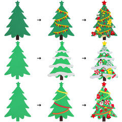 Elcoho foam Christmas tree 20 cm size detail for scalable display and crafting.