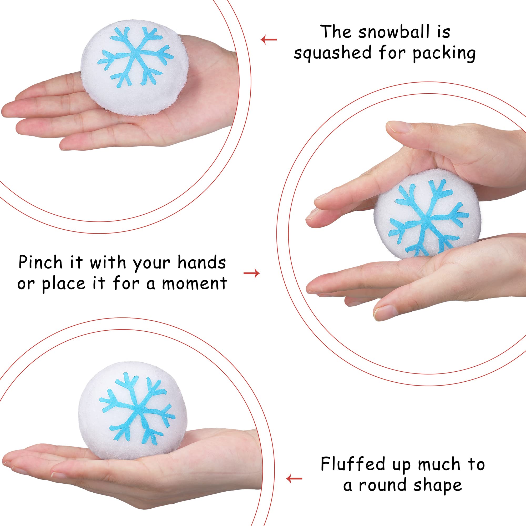 Elcoho plush snow balls offer soft, lightweight play.
