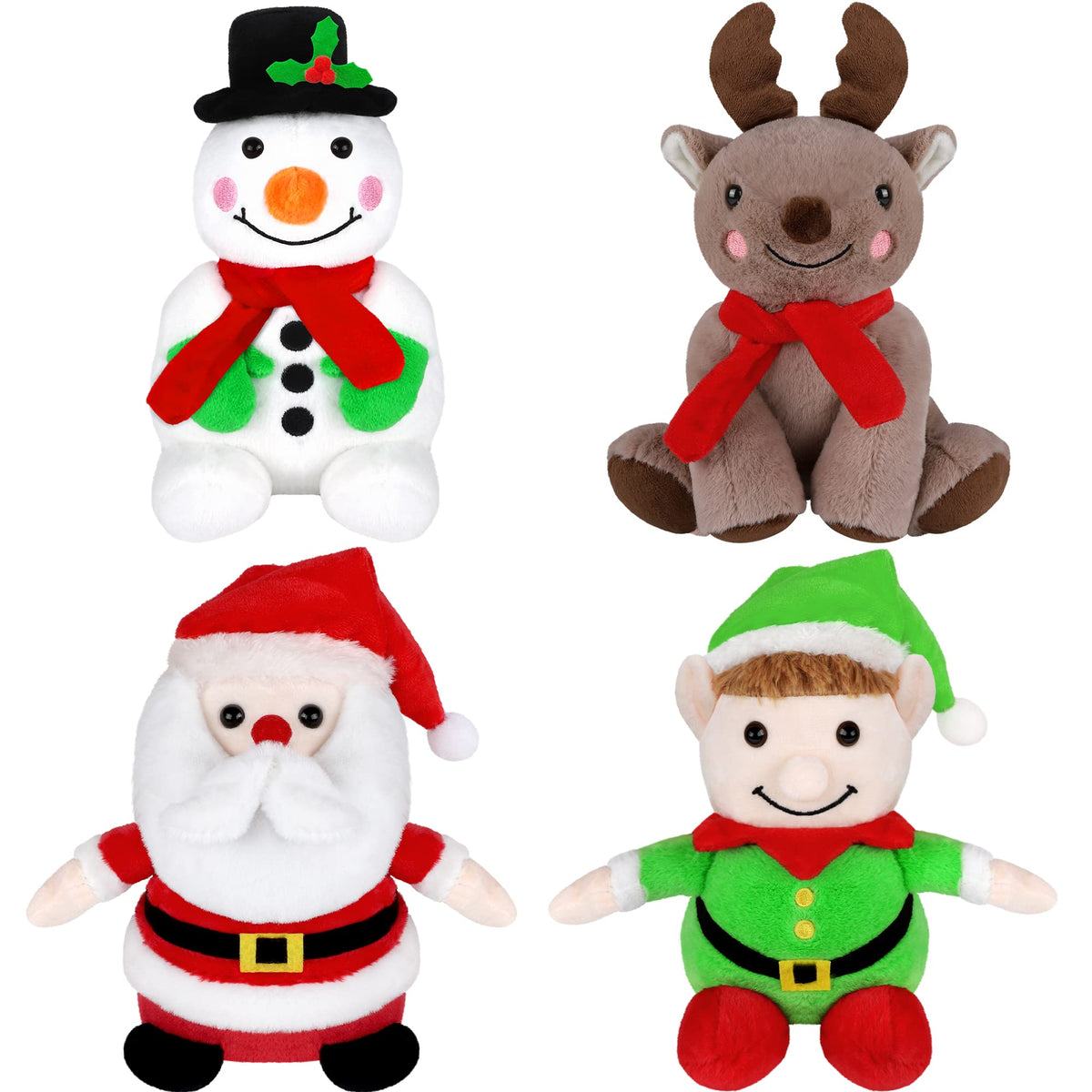 Elcoho Santa Claus 7inch plush for festive desk decor and cozy ambiance