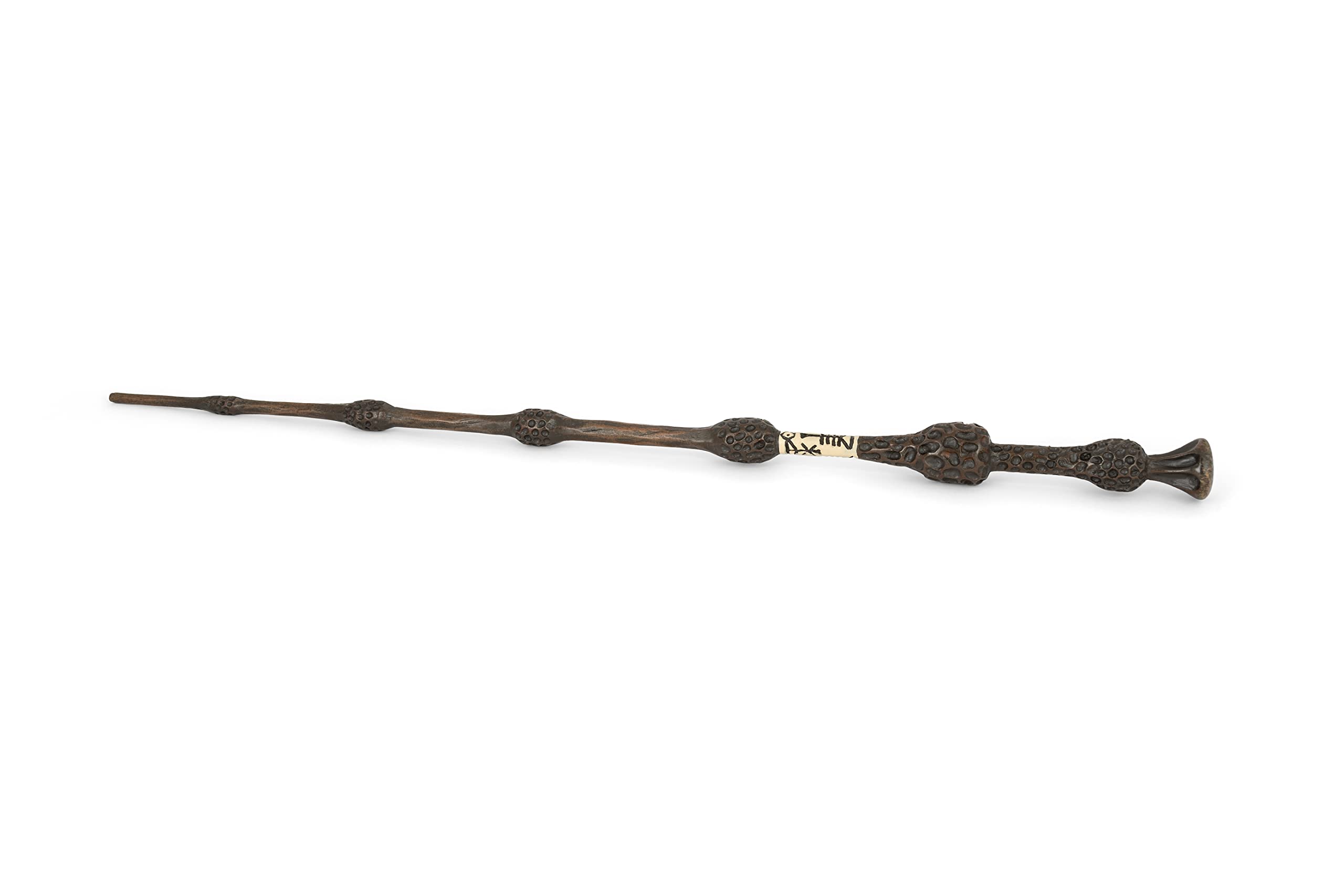 Close-up of wand wood grain and markings for a high-quality prop