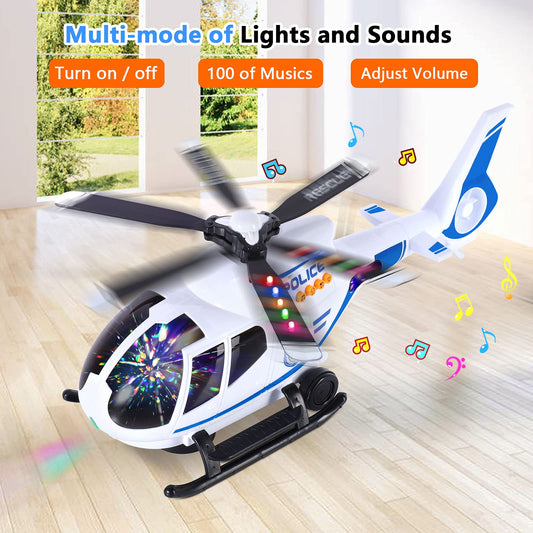 ELEOPTION Airplane Toy demonstrates bump-and-go action for obstacle-filled playrooms.
